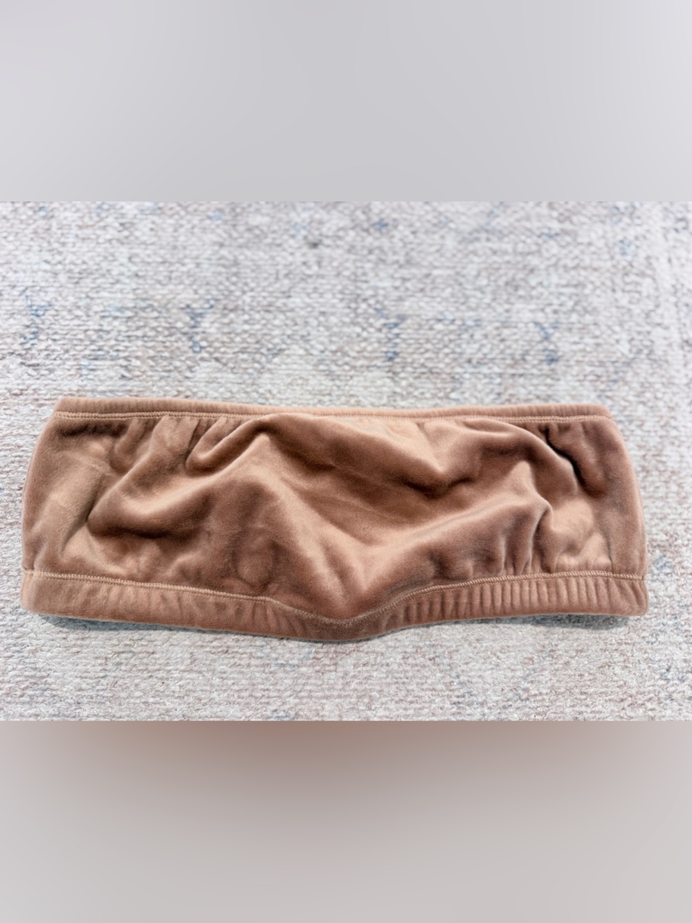 SKIMS Velour Bandeau Top - Cocoa/Mocha, Size L